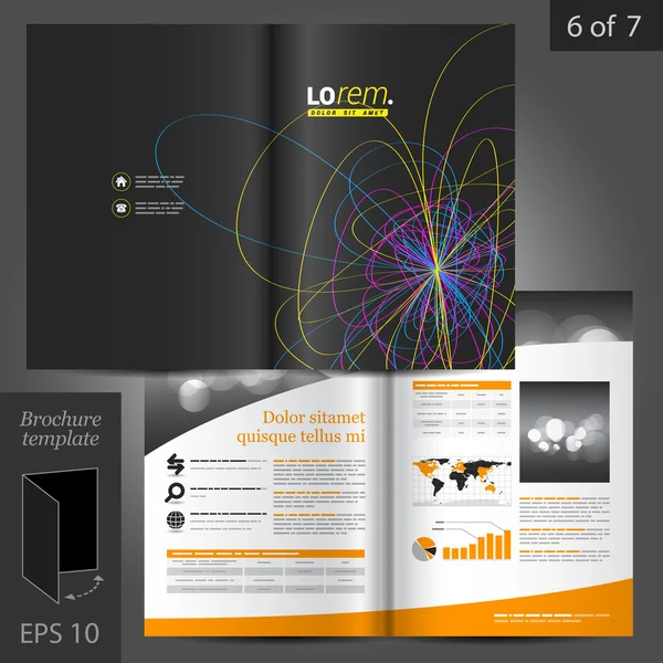 Diseño de plantilla de folleto — Archivo Imágenes Vectoriales