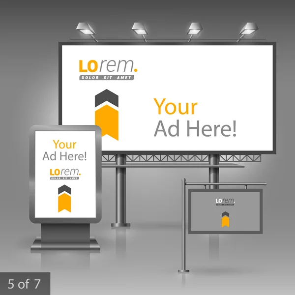 Udendørs reklame design – Stock-vektor