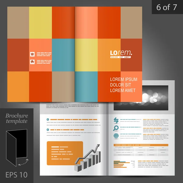 Diseño de plantilla de folleto — Archivo Imágenes Vectoriales