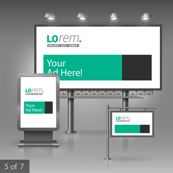 Корпоративный стиль. Билборд, вывеска, лайтбокс — стоковый вектор