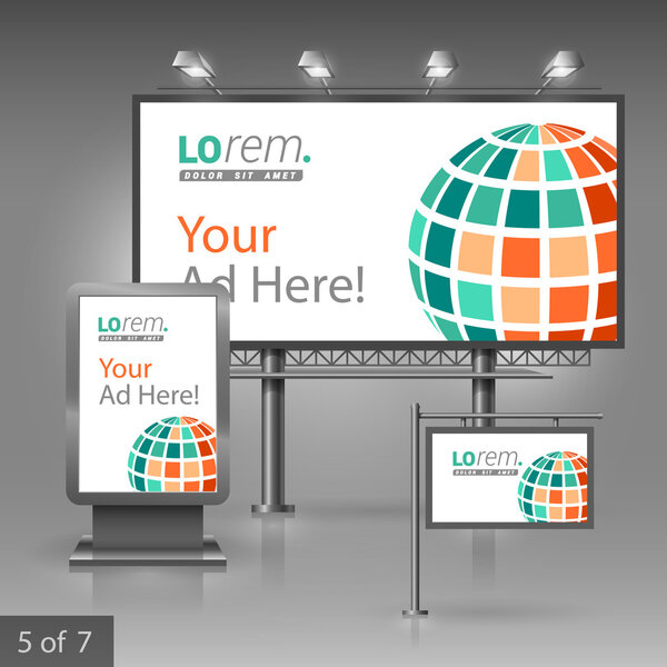 Corporate identity. Billboard, sign, light box