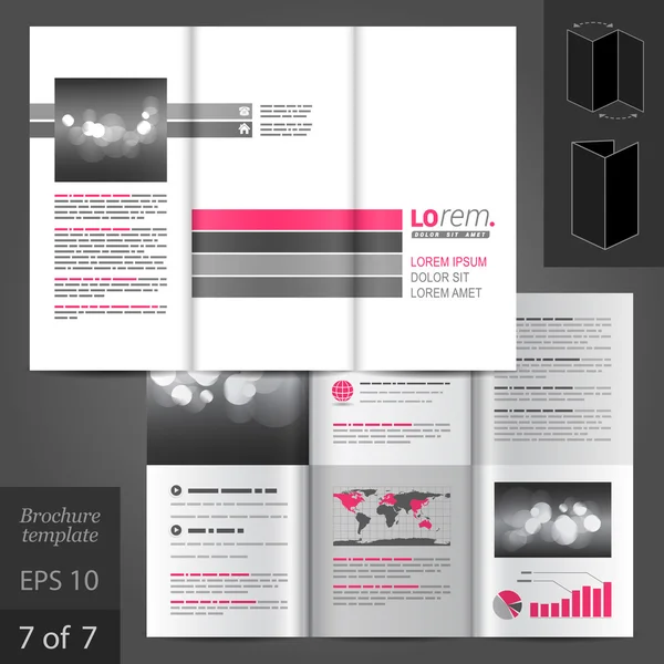 Diseño de plantilla de folleto — Vector de stock