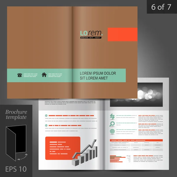 Brochure template ontwerp — Stockvector