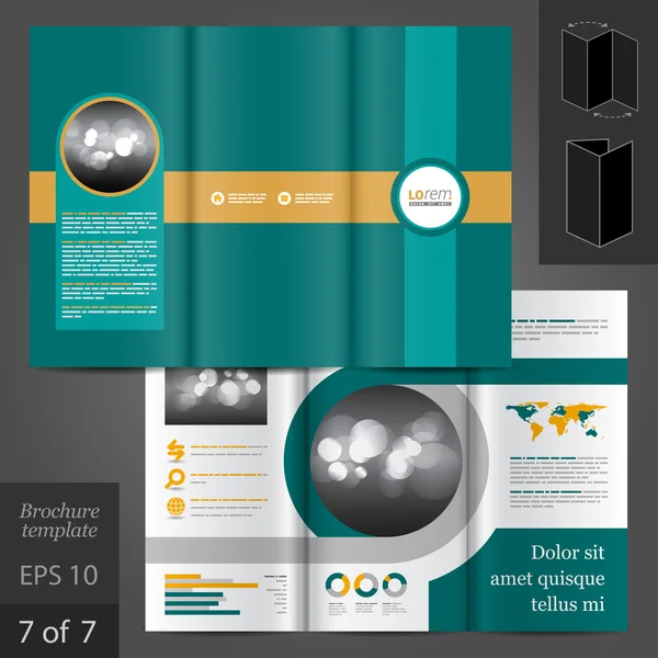 Diseño de plantilla de folleto — Archivo Imágenes Vectoriales