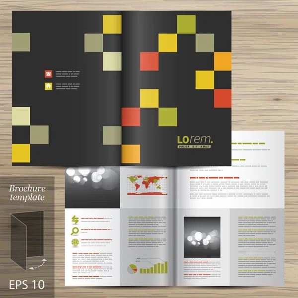 Brochure modello di design — Vettoriale Stock