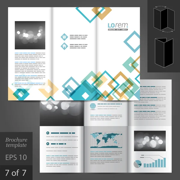 Brochure modello di design — Vettoriale Stock