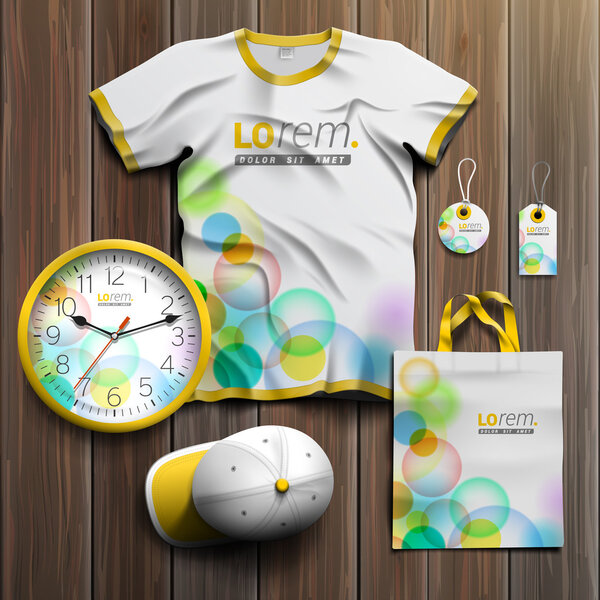 Corporate identity template and promotional gifts