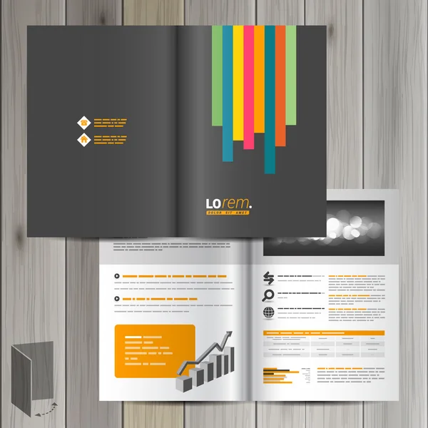 Brochure modello di design — Vettoriale Stock