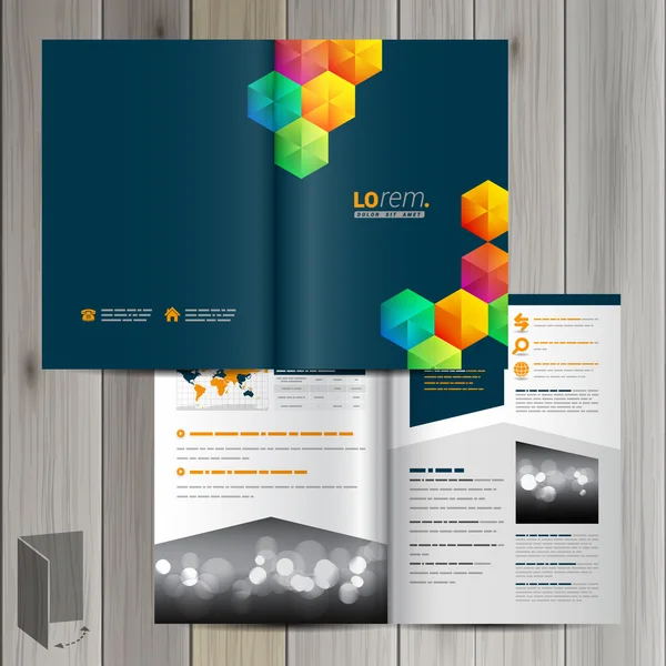 Brochure modello di design — Vettoriale Stock