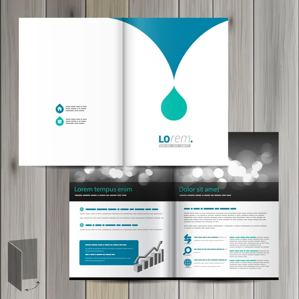 Brochure modello di design — Vettoriale Stock