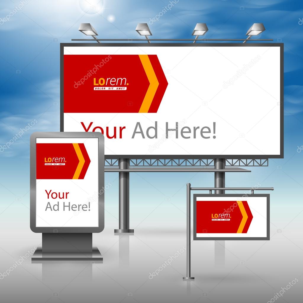 Corporate identity. Billboard, sign, light box