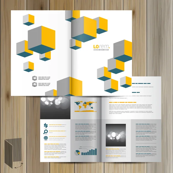 Brochure modello di design — Vettoriale Stock