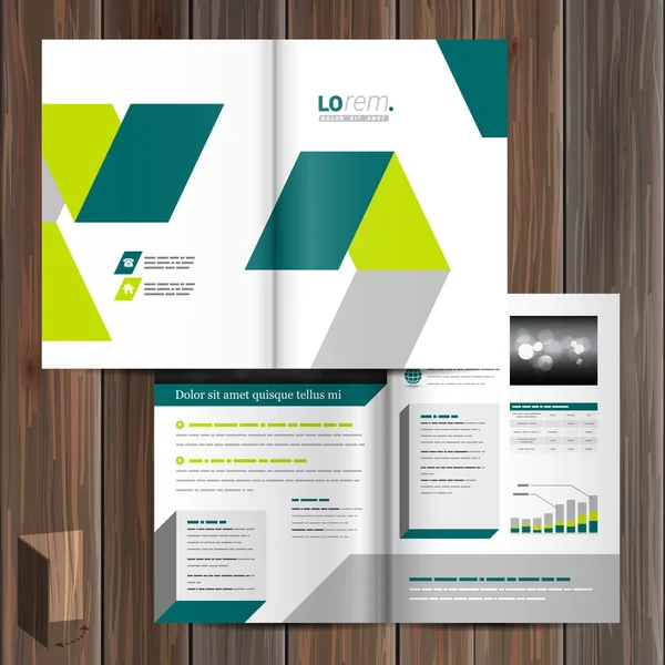 Brochure modello di design — Vettoriale Stock