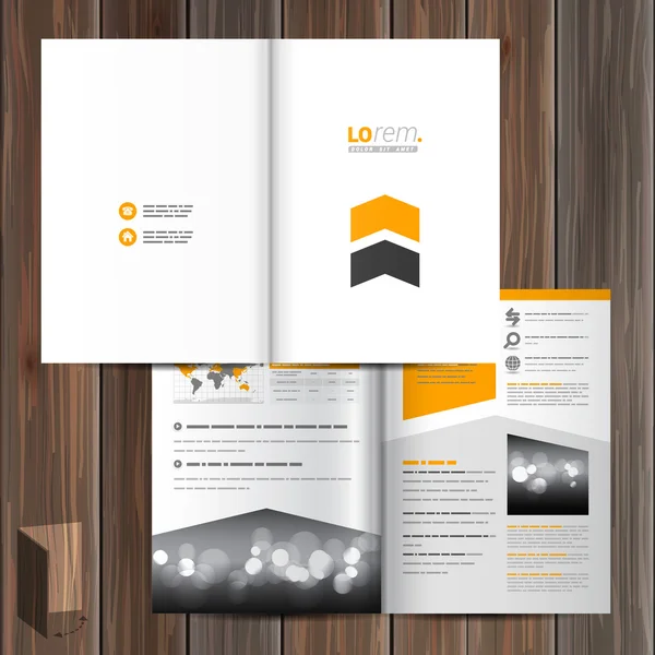 Brochure modello di design — Vettoriale Stock