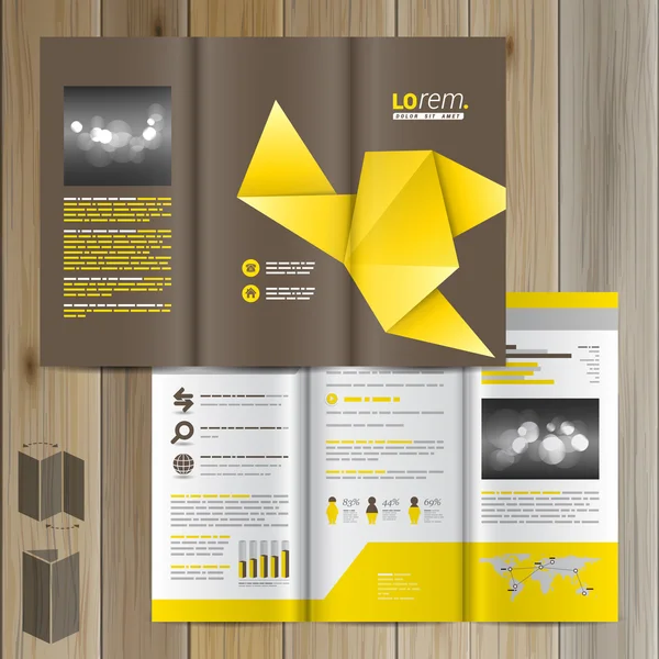 Brochure modello di design — Vettoriale Stock