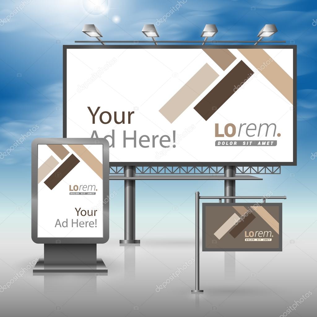 Corporate identity. Billboard, sign, light box