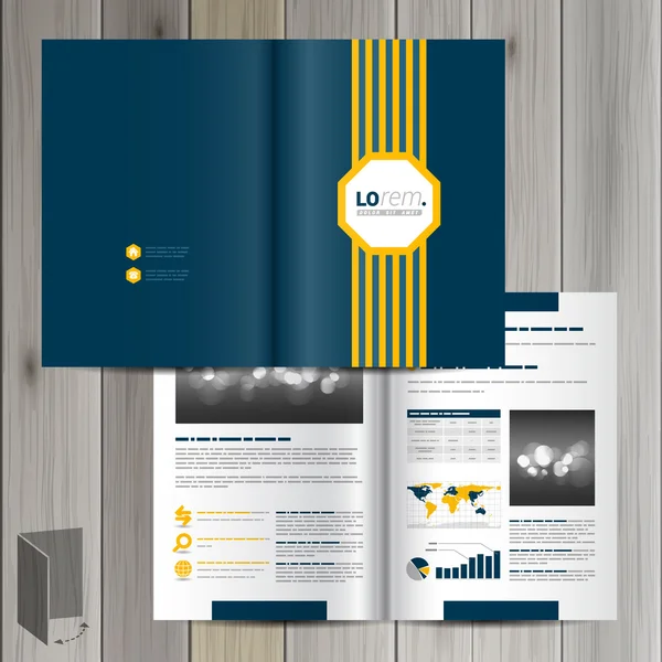 Brochure modello di design — Vettoriale Stock