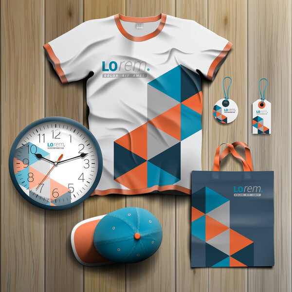 Corporate identity template and promotional gifts