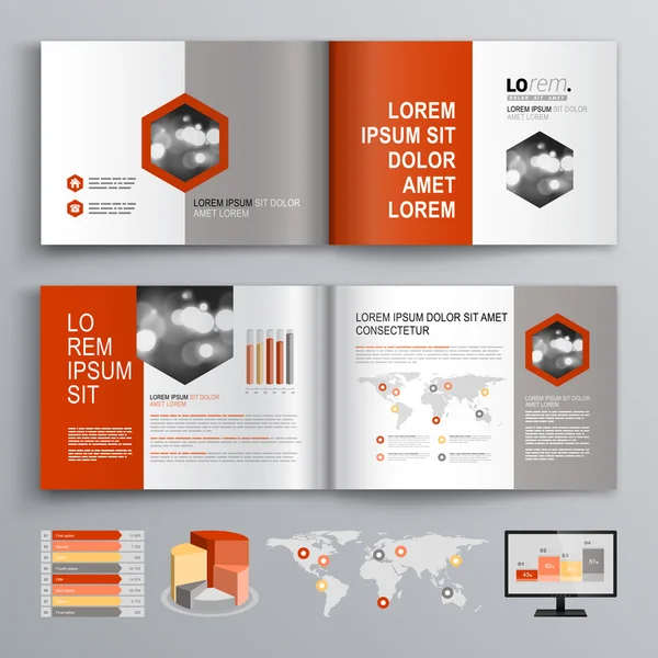 Brochure template ontwerp — Stockvector