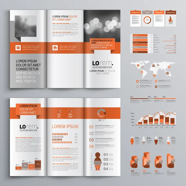 Brochure modello di design — Vettoriale Stock