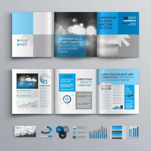 Brochure modello di design — Vettoriale Stock