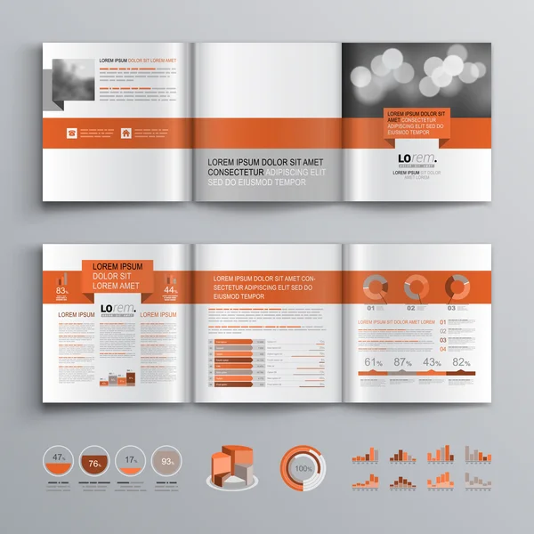 Brochure modello di design — Vettoriale Stock