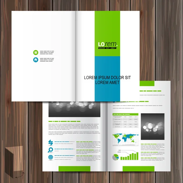 Brochure modello di design — Vettoriale Stock