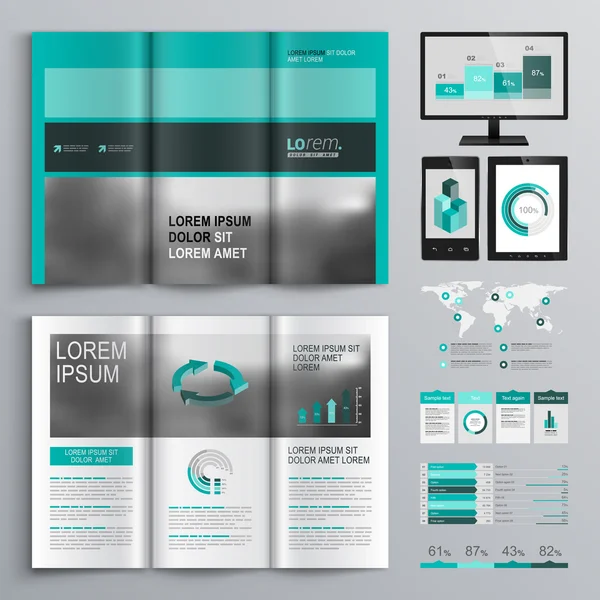 Brochure Template Design — Stock Vector