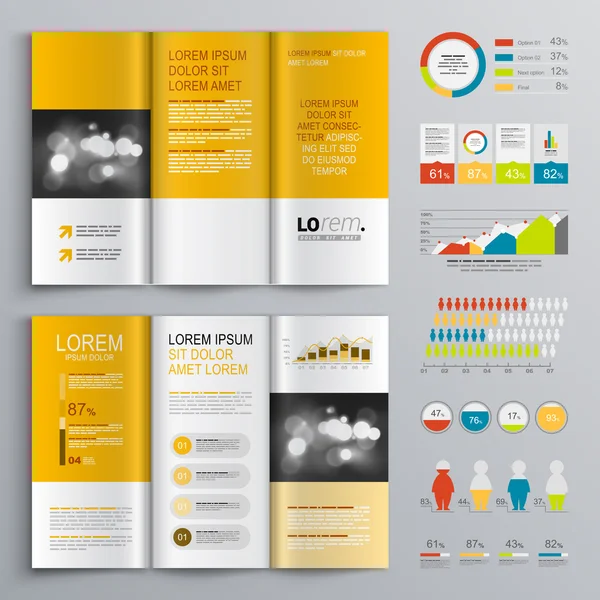 Brochure modello di design — Vettoriale Stock