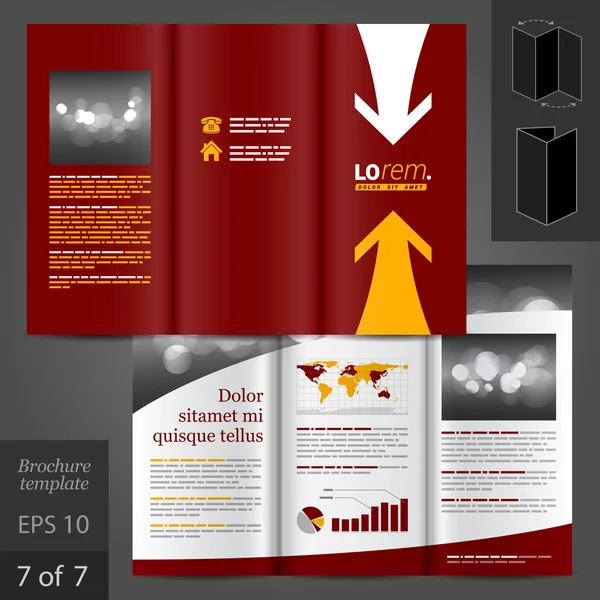 Brochure template ontwerp — Stockvector