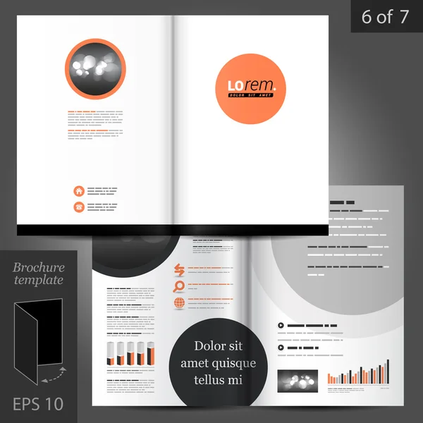 Brochure modello di design — Vettoriale Stock