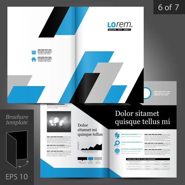 Brochure modello di design — Vettoriale Stock