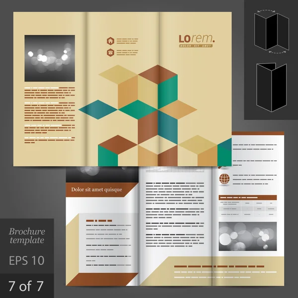 Brochure modello di design — Vettoriale Stock