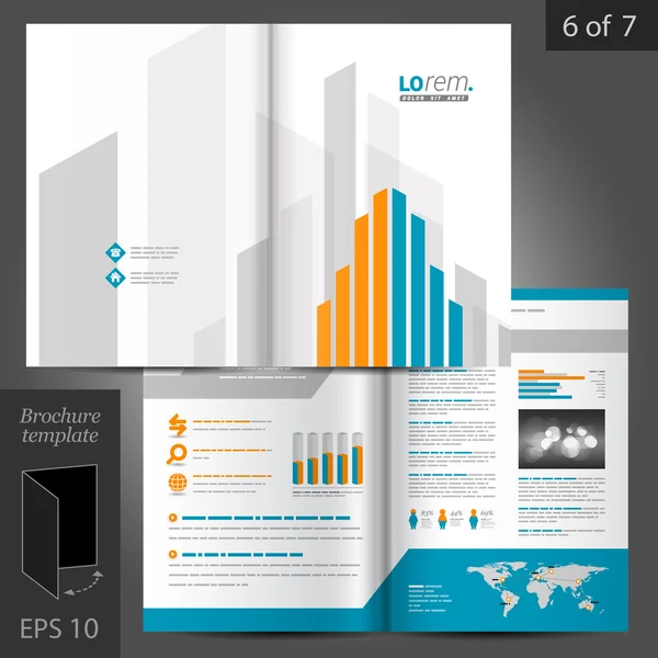 Návrh šablony brožury — Stockový vektor