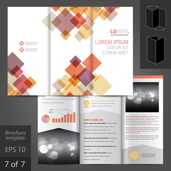 Brochure modello di design — Vettoriale Stock