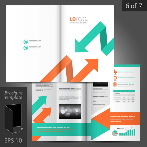 Brochure template ontwerp — Stockvector