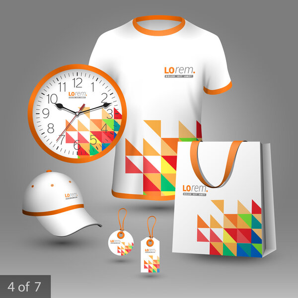 Corporate identity template and promotional gifts