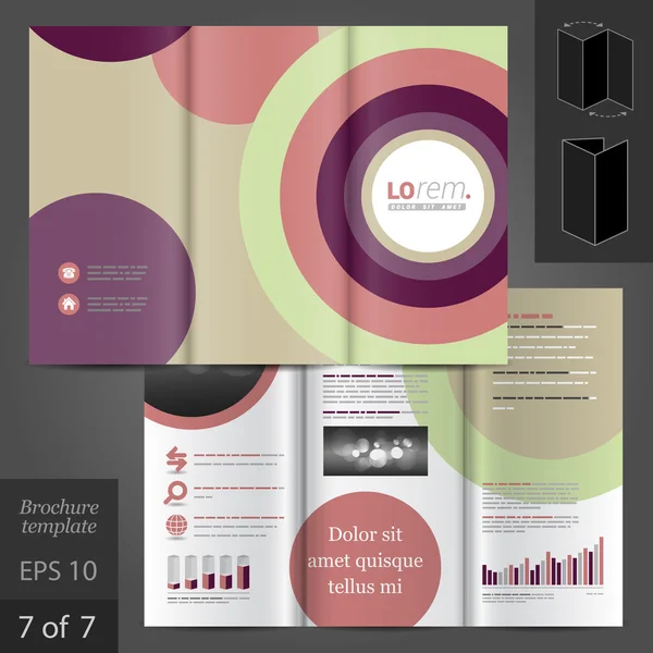 Brochure modello di design — Vettoriale Stock