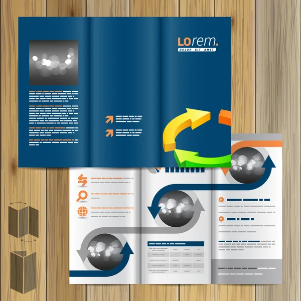 Brochure modello di design — Vettoriale Stock