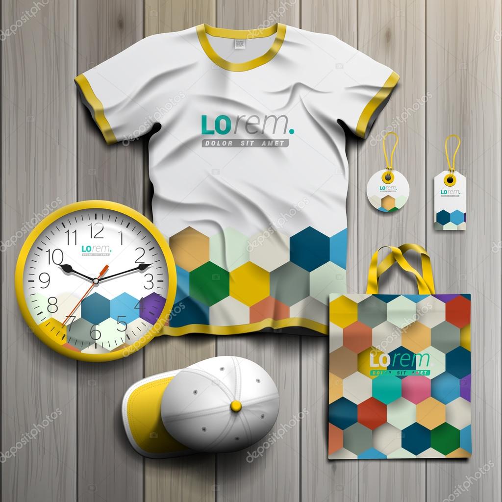 Corporate identity template and promotional gifts