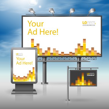 Kurumsal kimlik. Billboard, işaret, ışıklı