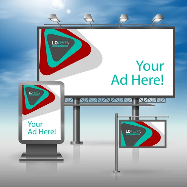 Corporate identity. Billboard, sign, light box Stock Vector Image by