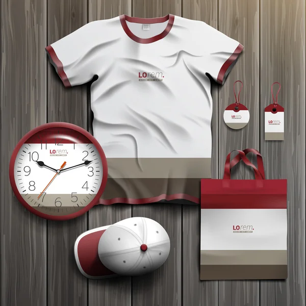 Corporate Identity Vorlage und Werbegeschenke — Stockvektor