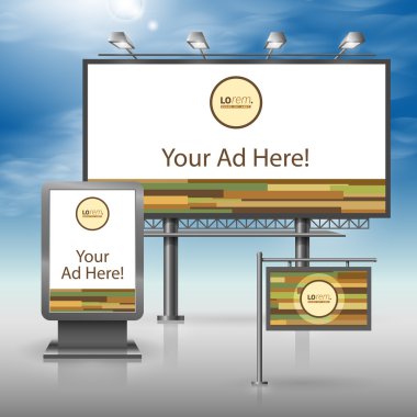 Kurumsal kimlik. Billboard, işaret, ışıklı