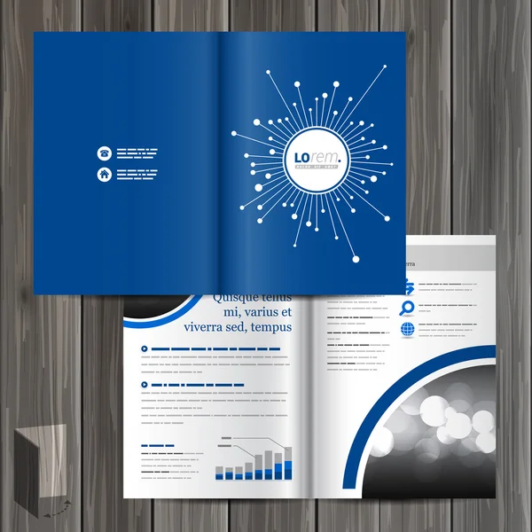 Brochure modello di design — Vettoriale Stock