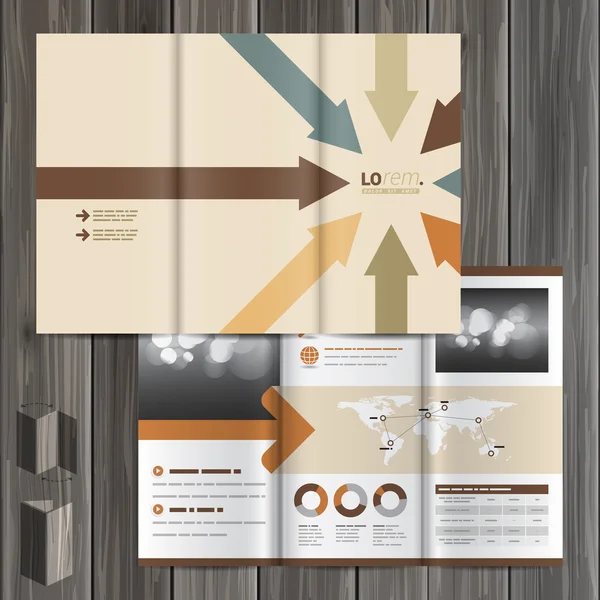 Brochure modello di design — Vettoriale Stock