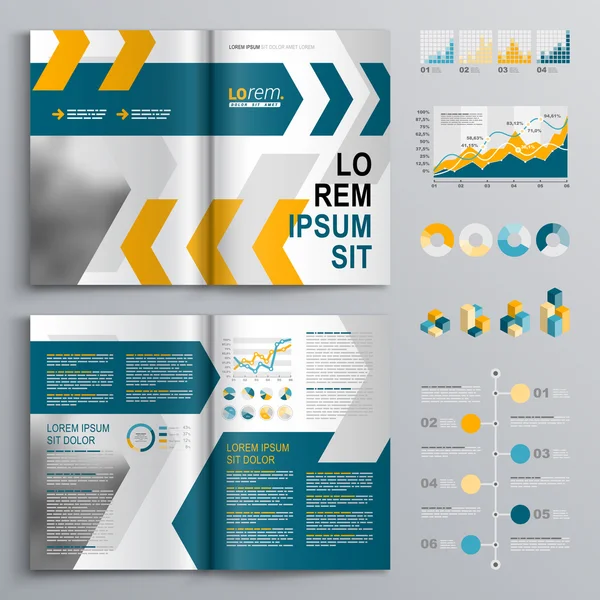 Brochure template ontwerp — Stockvector