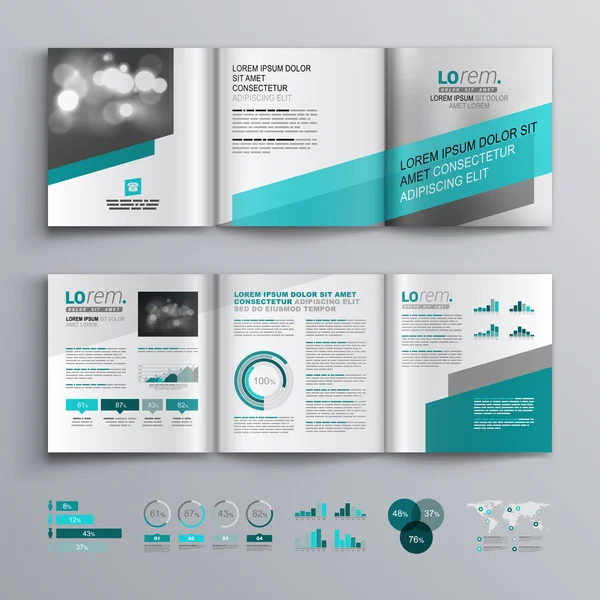 Brochure modello di design — Vettoriale Stock