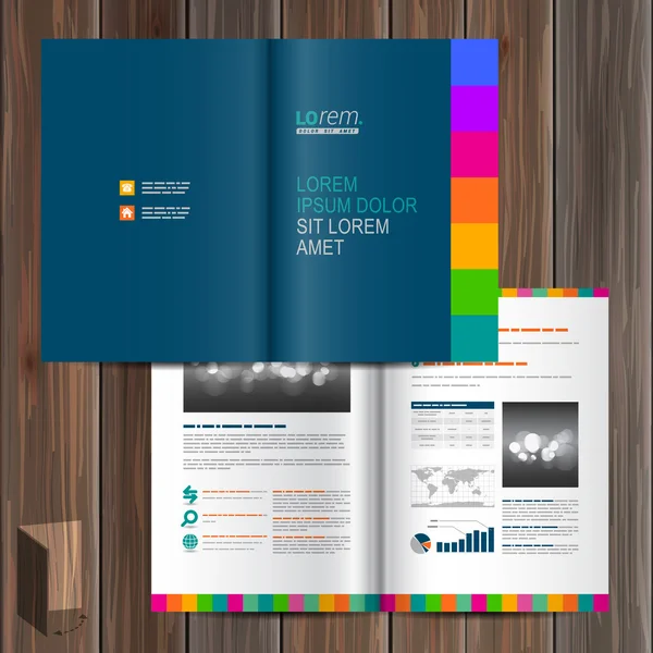 Brochure modello di design — Vettoriale Stock
