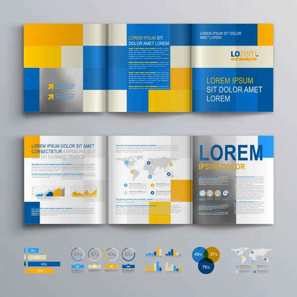 Diseño de plantilla de folleto — Archivo Imágenes Vectoriales